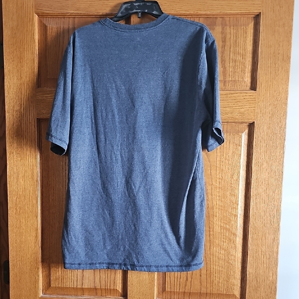 Men's Blue Short Sleeve Pocket Tee - Picture 2 of 3